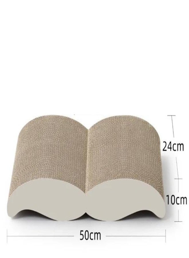 KittuPet Cat Scratcher Mustache Shape Cat Scratching Pad, Corrugated Cat Scratcher Cardboard for Indoor Cats, Kitten for Furniture Protection, Durable Texture, (Mustache Shape) (Brown, MB-18) - Image 2